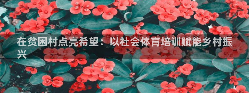 欧陆娱乐官网网址是多少：在贫困村点亮希望：以社会体育培训赋能