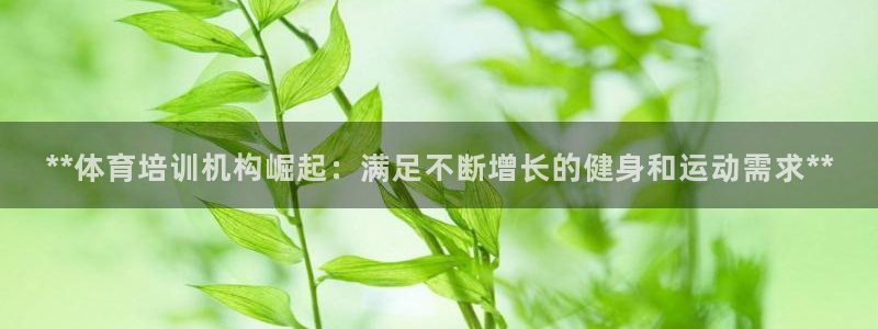 欧陆娱乐平台登录不上去了：**体育培训机构崛起：满足